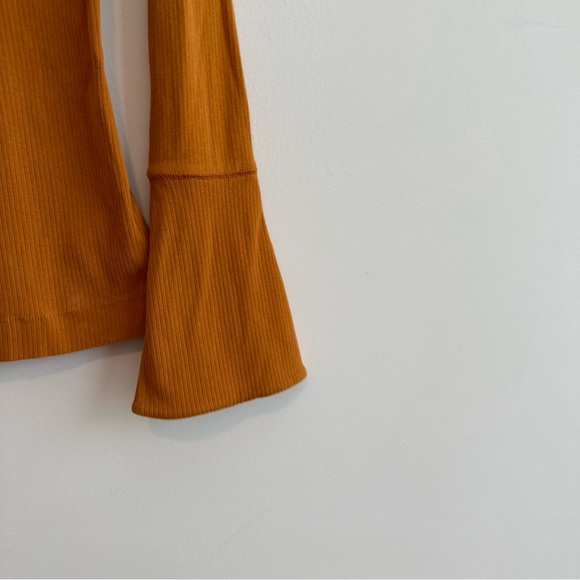 Intimately Free People | Orange Yellow Sydney Bell Sleeve Turtle Neck Top - Picture 10 of 11